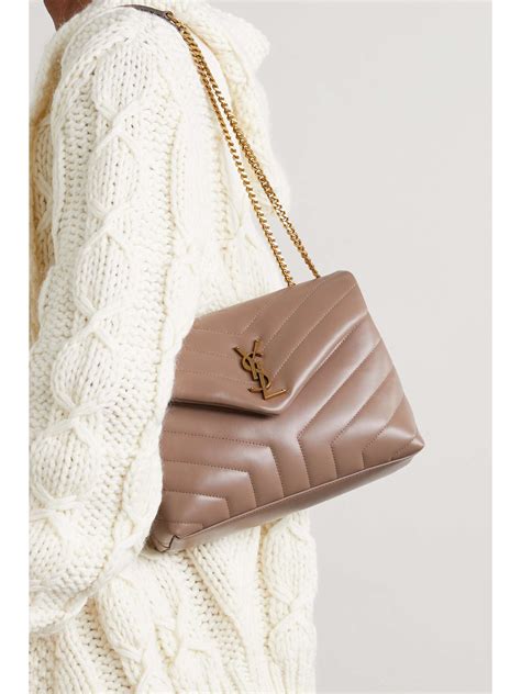 ysl pink loulou|SAINT LAURENT Loulou small quilted leather shoulder bag.